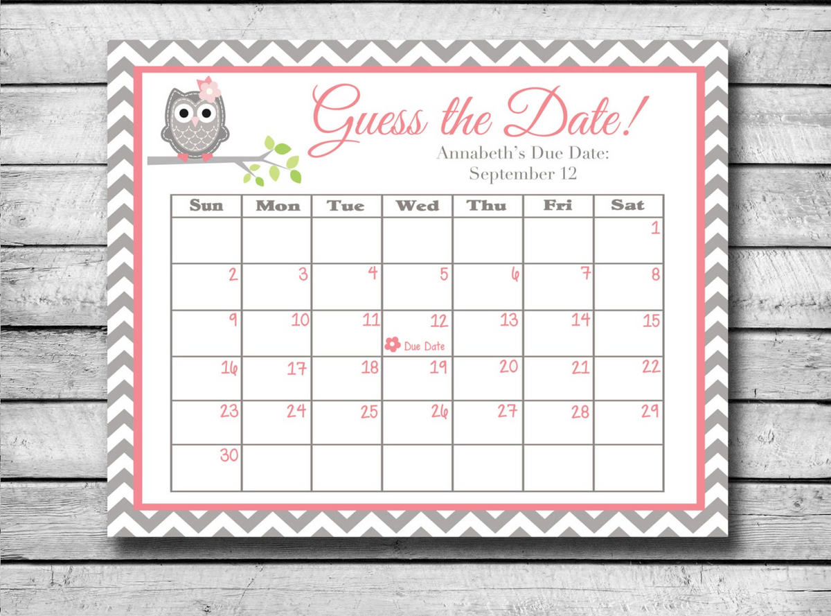 Guess baby date and weight template deals