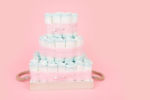 Mini-Diaper Cakes for Baby Showers Tutorial